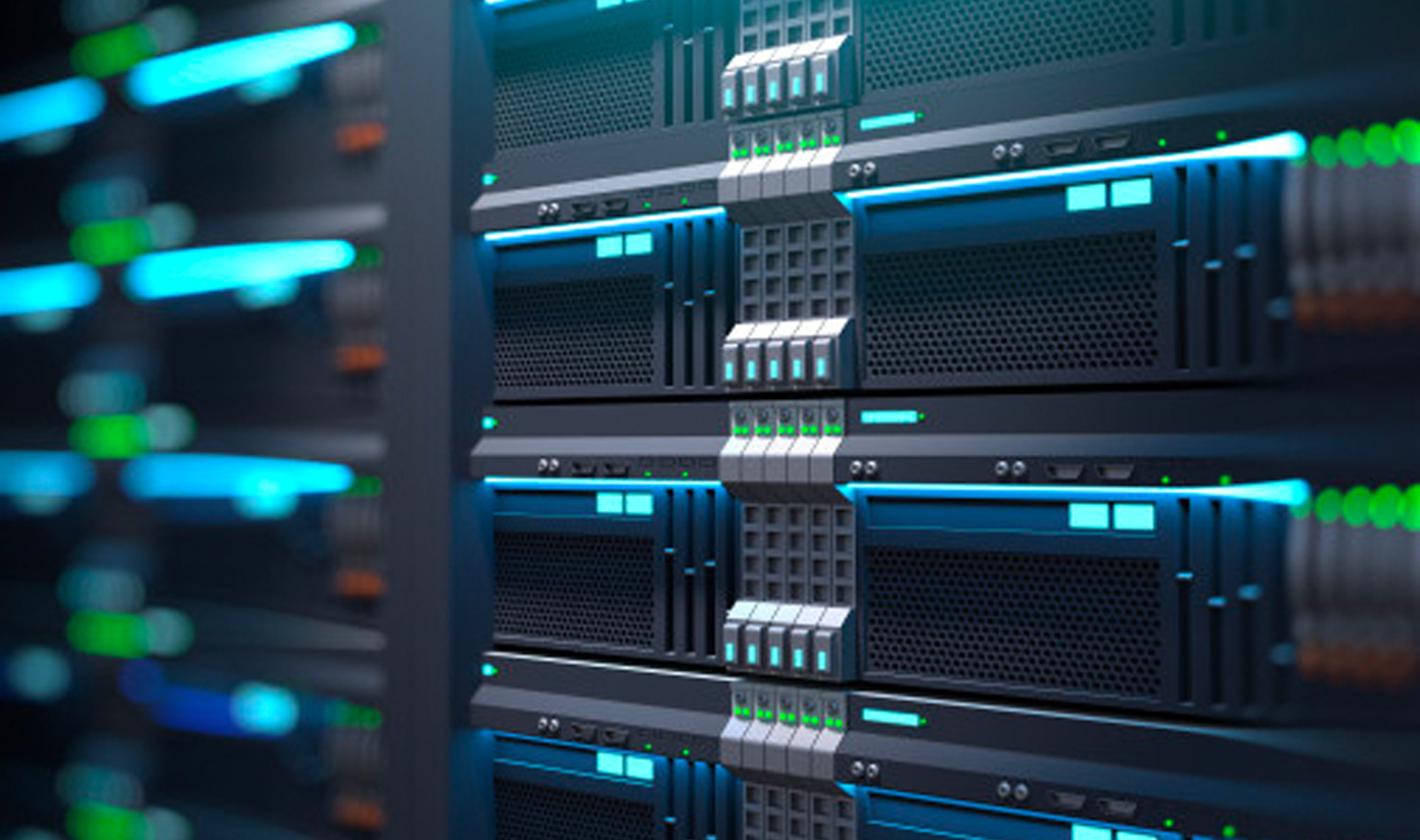 IT professionals collaborating in an open office environment