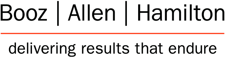 Booz Allen Hamilton logo with tagline delivering results that endure